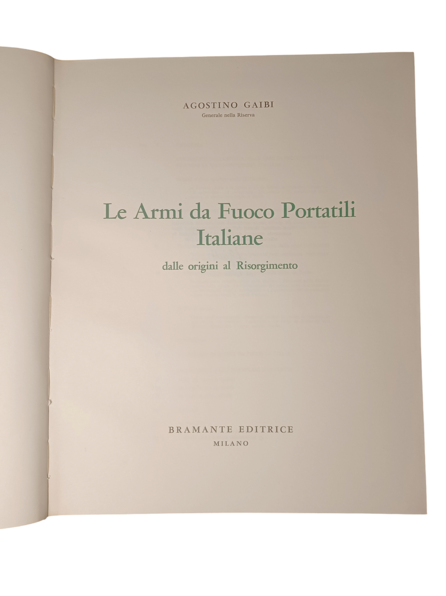 Libro "Le Armi Da Fuoco Italiane" con illustrazioni a colori