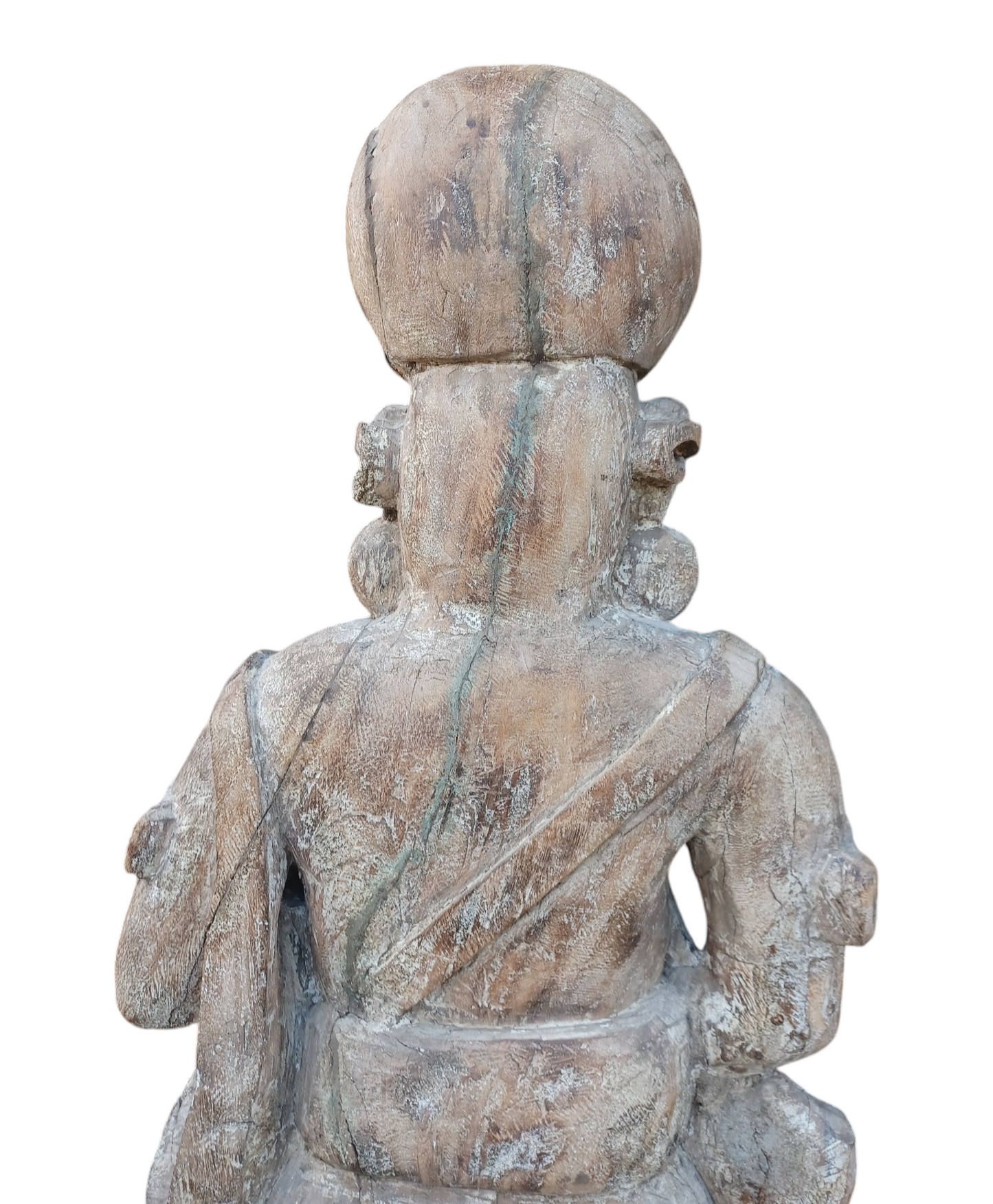 Statua Indiana Gujarati in legno XX secolo