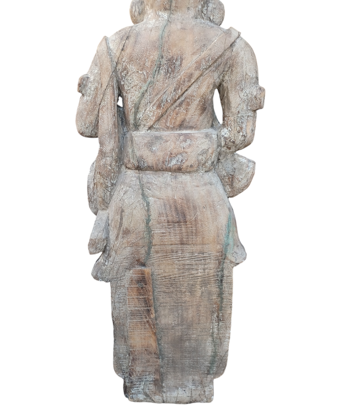 Statua Indiana Gujarati in legno XX secolo