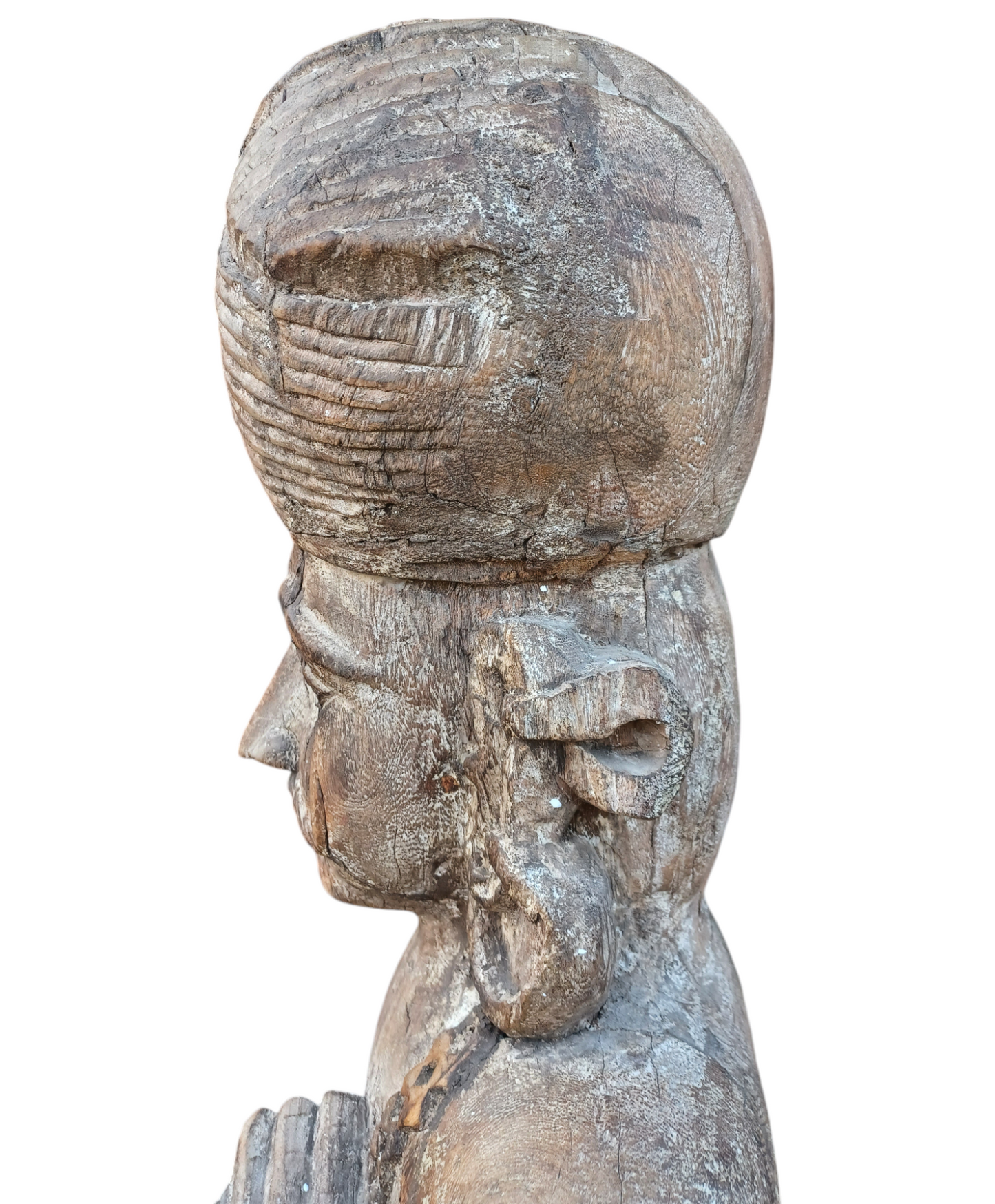 Statua Indiana Gujarati in legno XX secolo