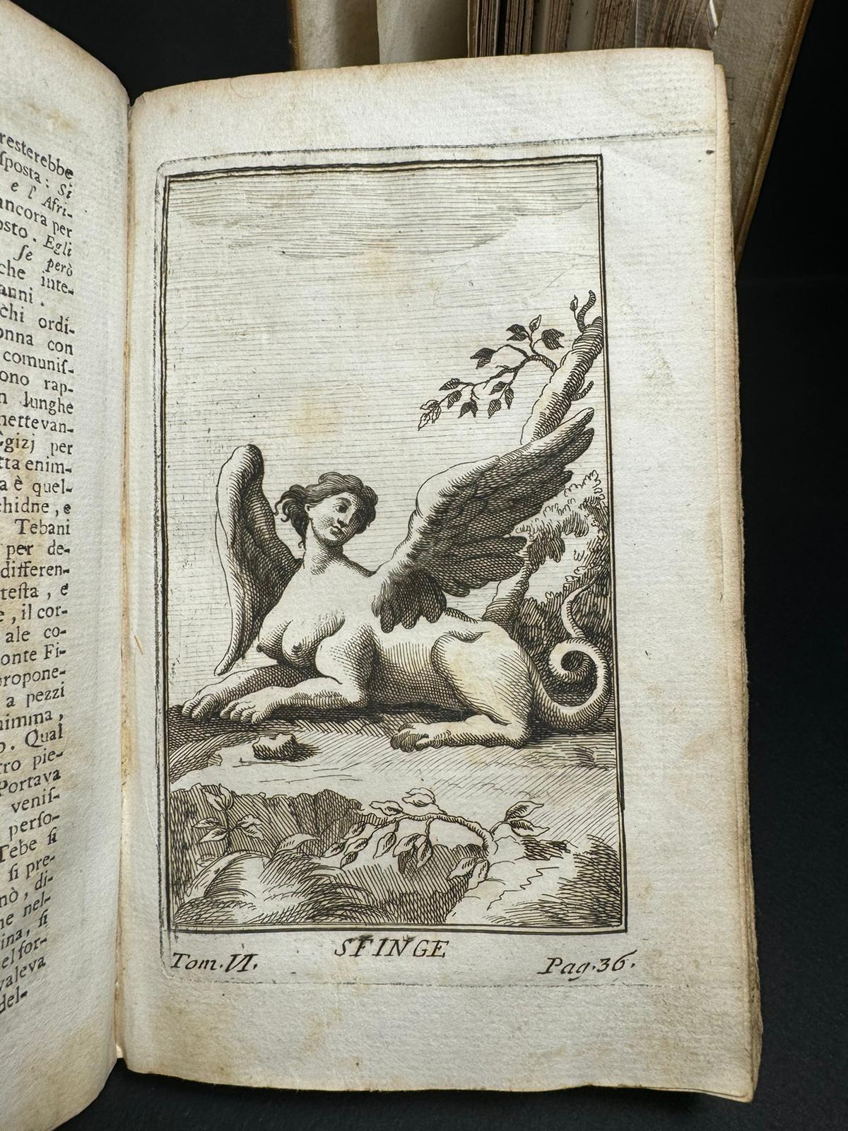 Libro "Dizionario Mitologico Ovvero Della Favola" 1785 Tomo 6