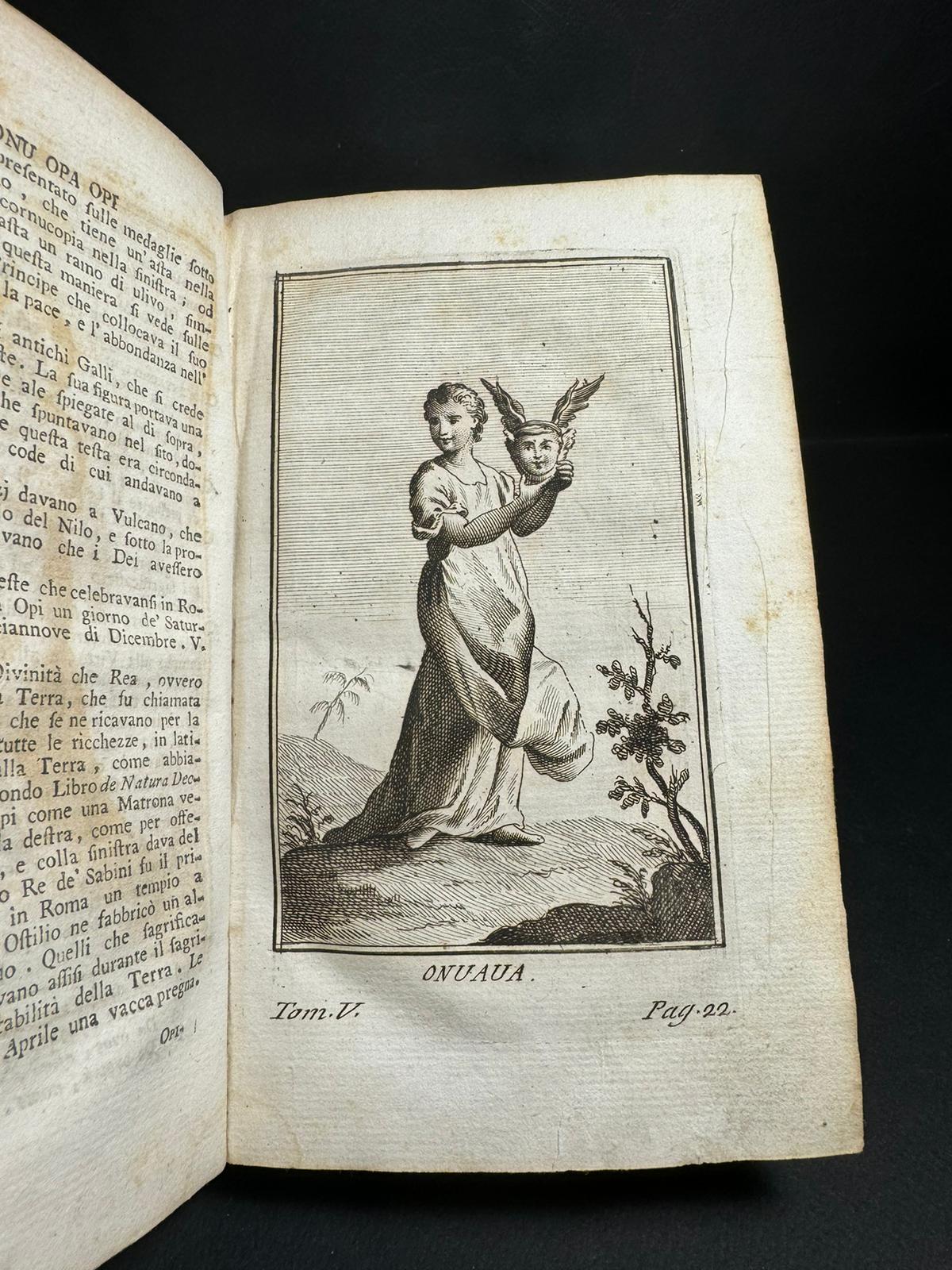 Libro "Dizionario Mitologico Ovvero Della Favola" 1785 Tomo 5