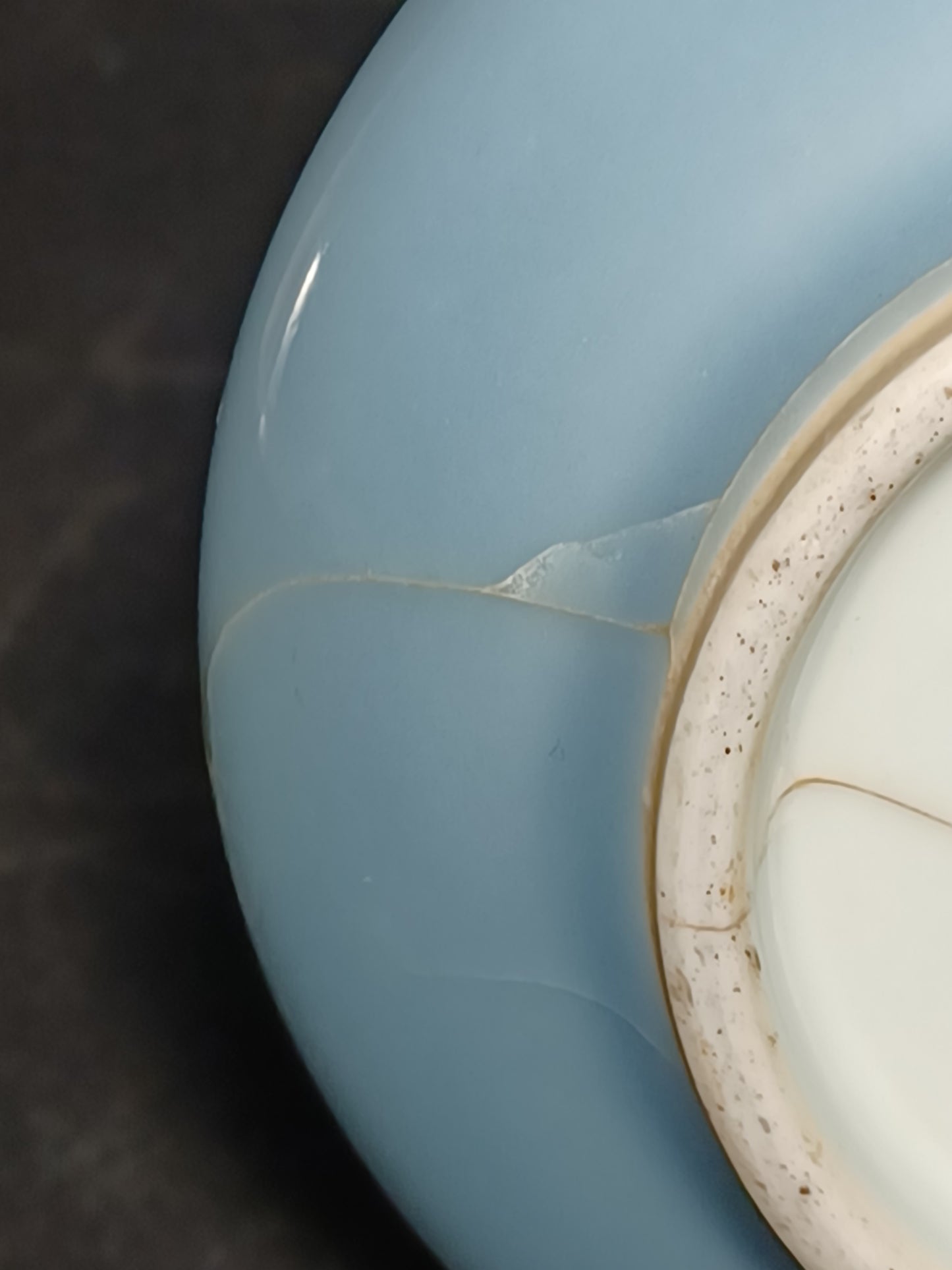 Vaso Cinese Claire de Lune Marchio Apocrifo Kangxi (1654-1722) Epoca XIX Secolo