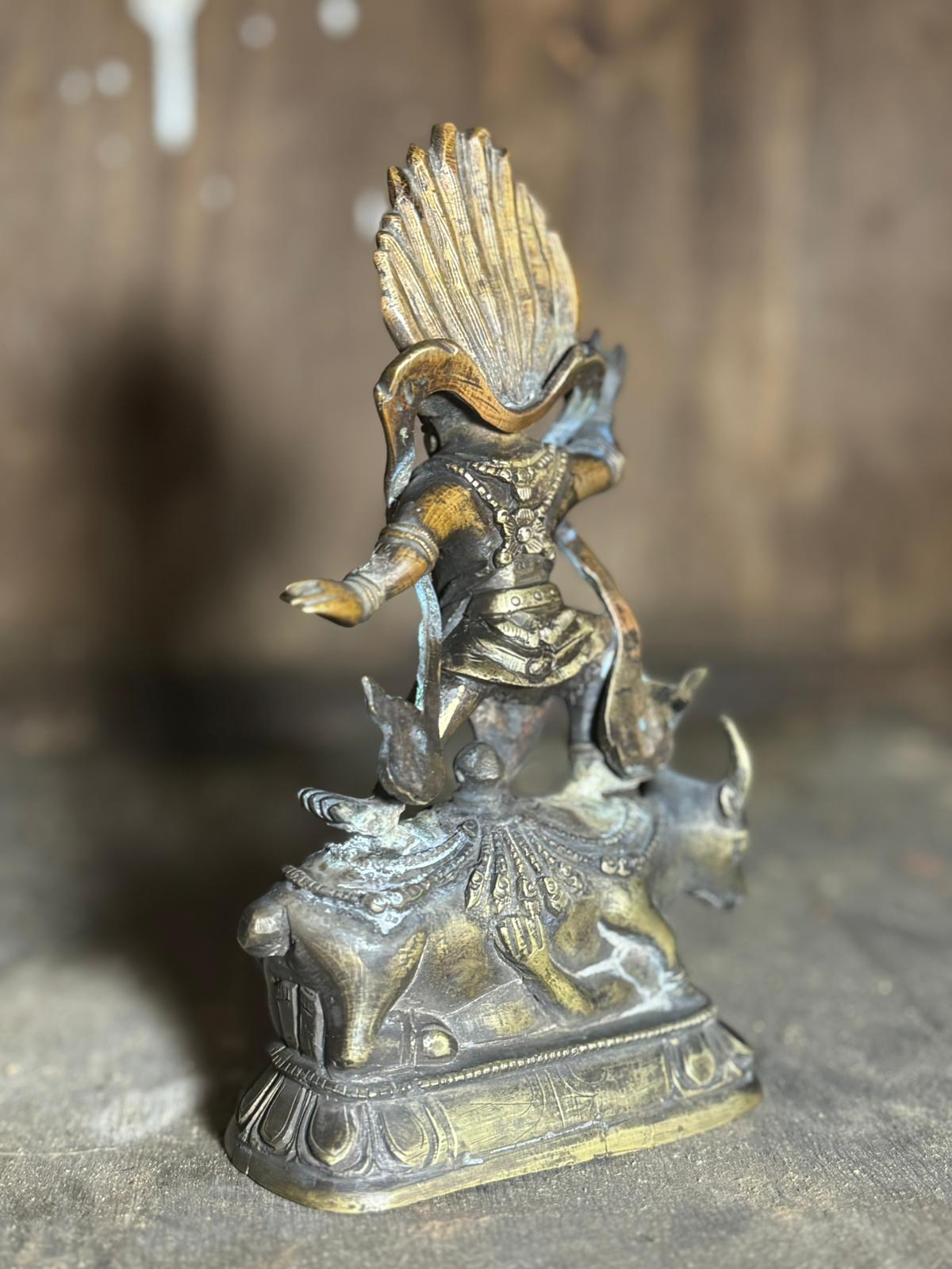 Buddha Dharmapala Santi-Yama Tibetano Fine XIX Secolo