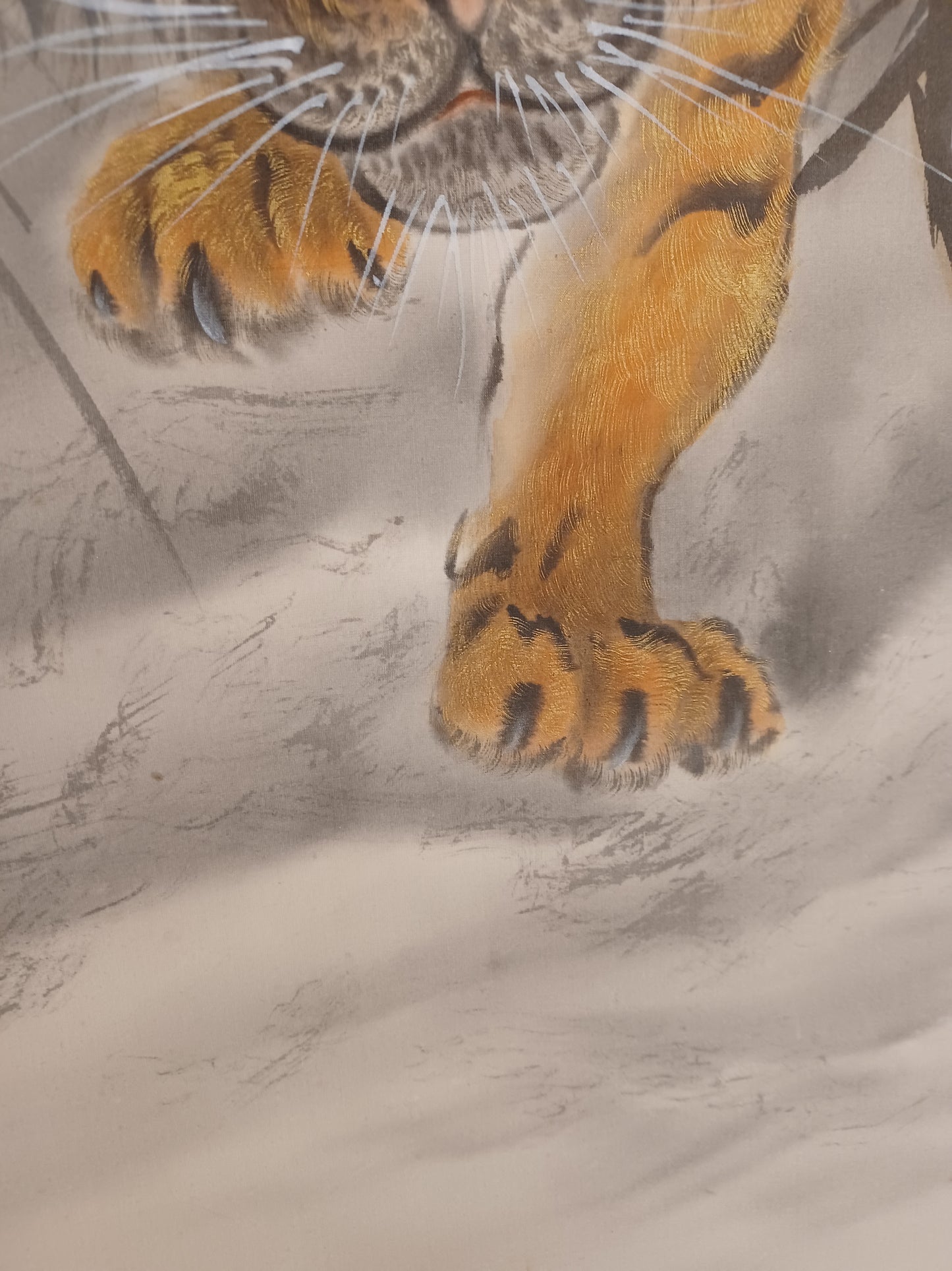 Dipinto Giapponese Raffigurante Tigre