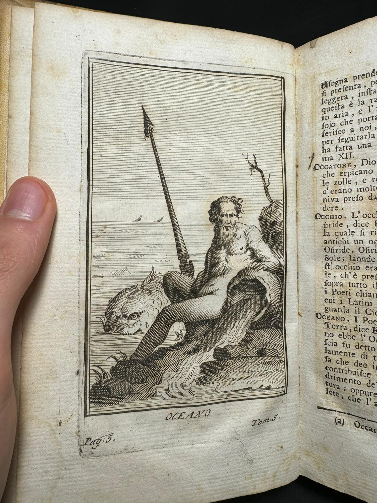 Libro "Dizionario Mitologico Ovvero Della Favola" 1785 Tomo 5