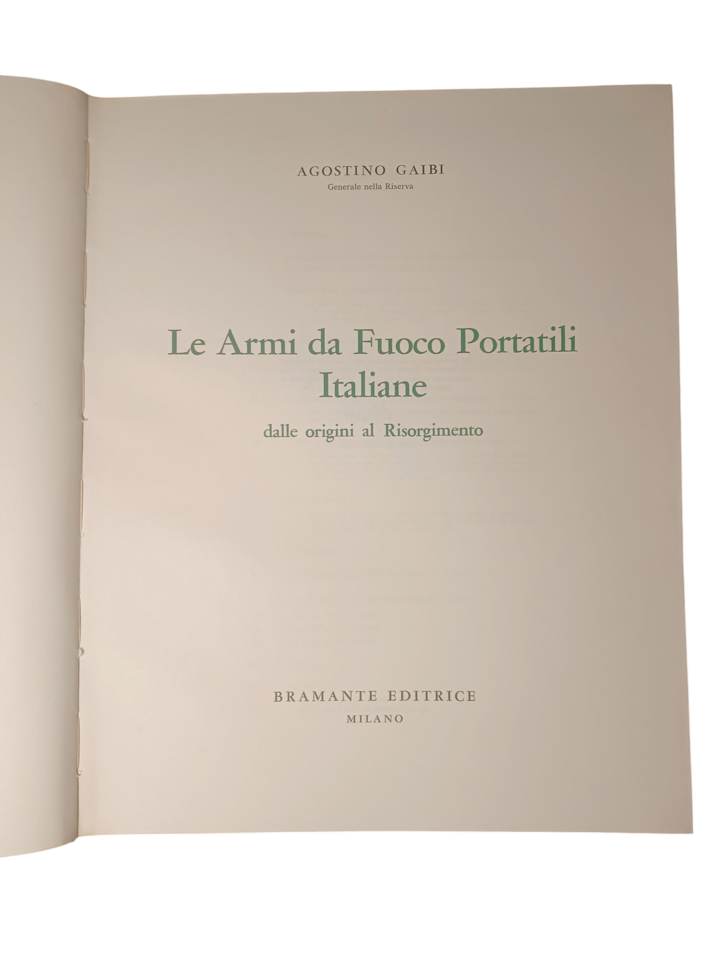 Livre "Le Armi Da Fuoco Italiane" avec illustrations en couleurs