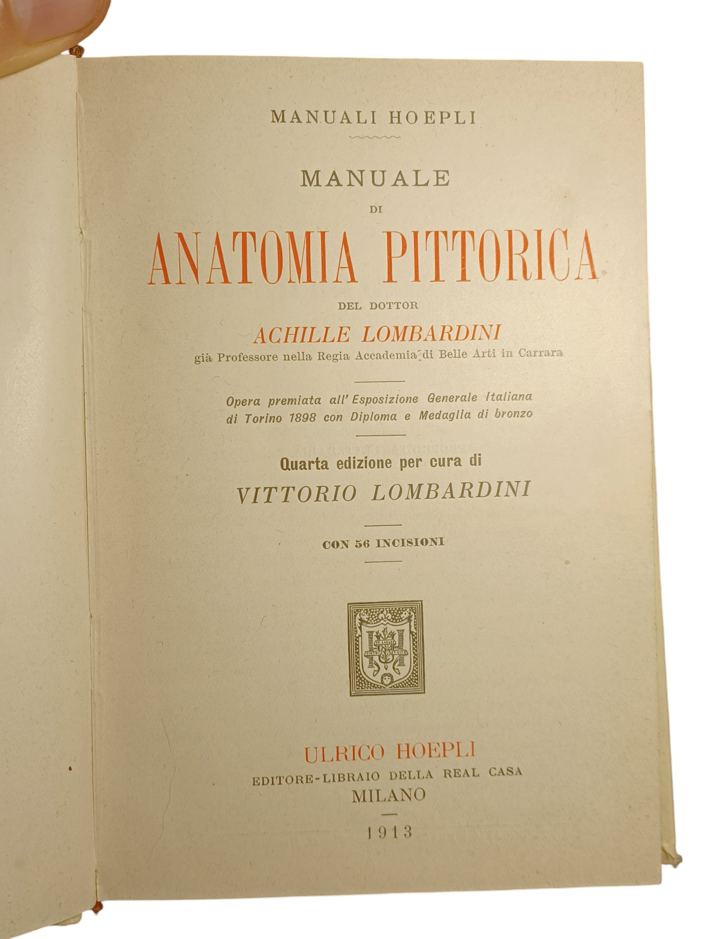 "Anatomia Pittorica" di Ulrico Hoepli